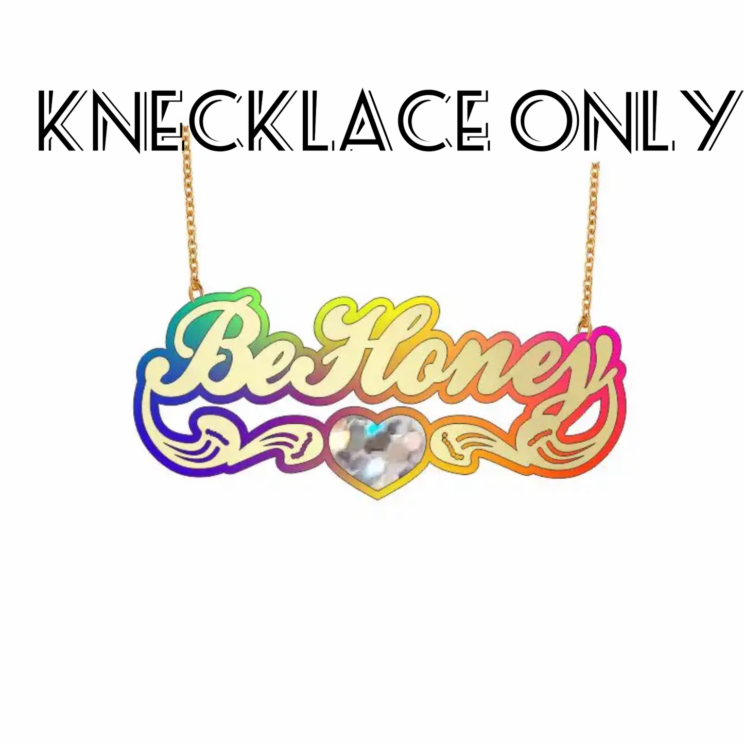 Acrylic Custom Name bamboo Earrings Cartoons rainbow Name Necklace
