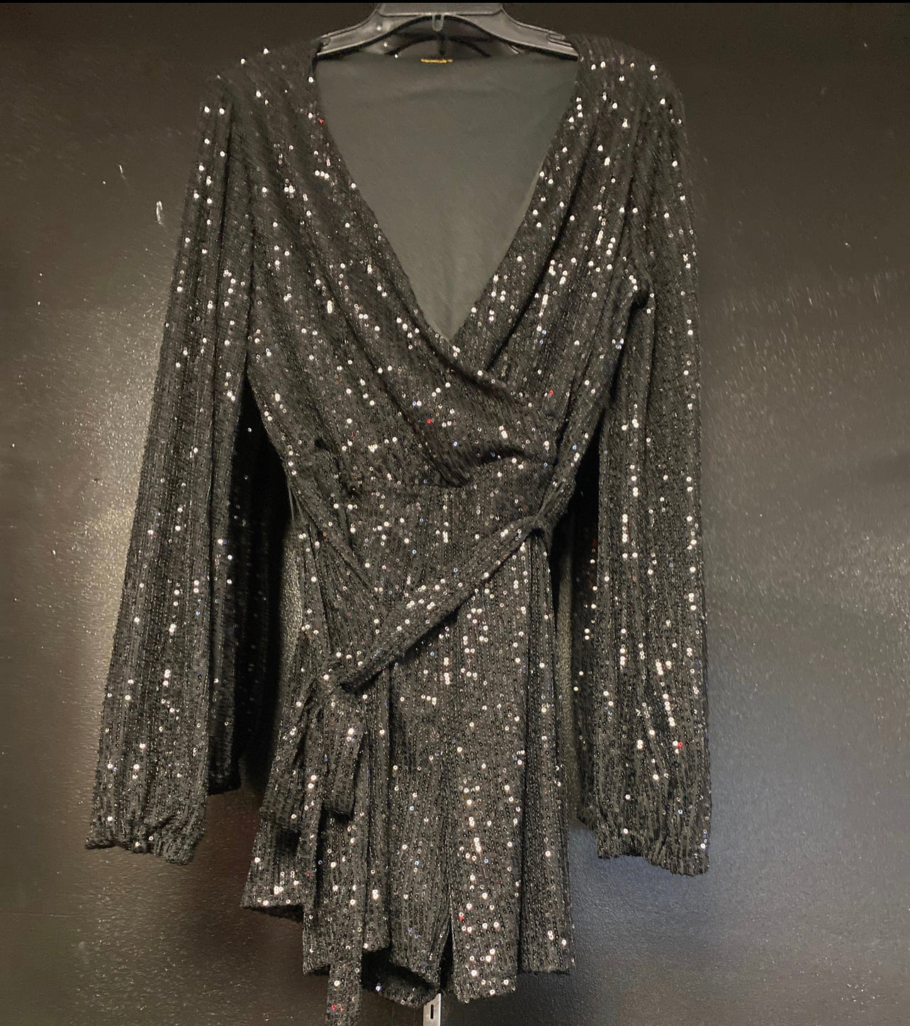 Black shimmery romper