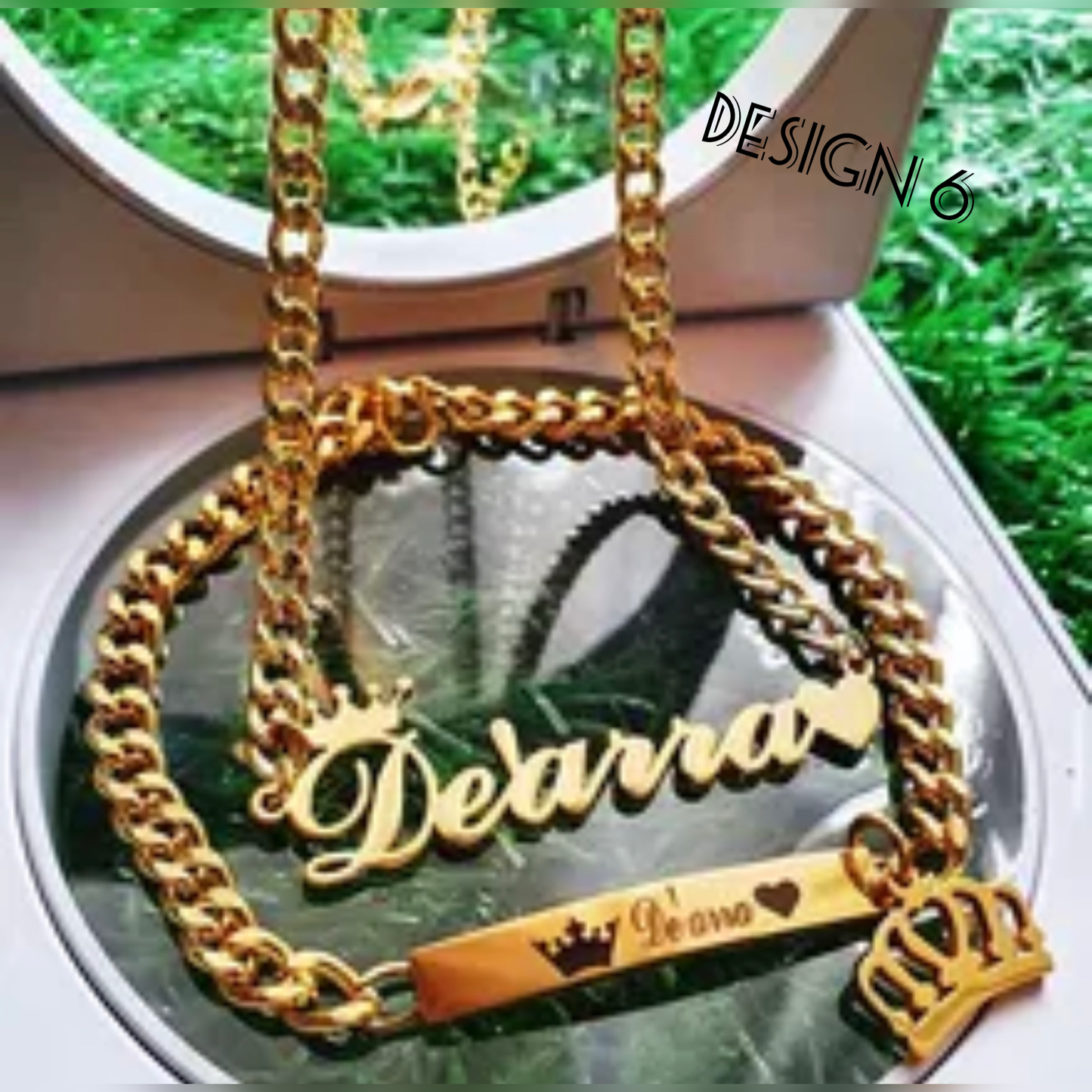 Personalized Crown Name Necklace Bracelet Set Jewelry Stainless Steel Heart Butterfly Charm Long Bar Engraved Choker Accessories