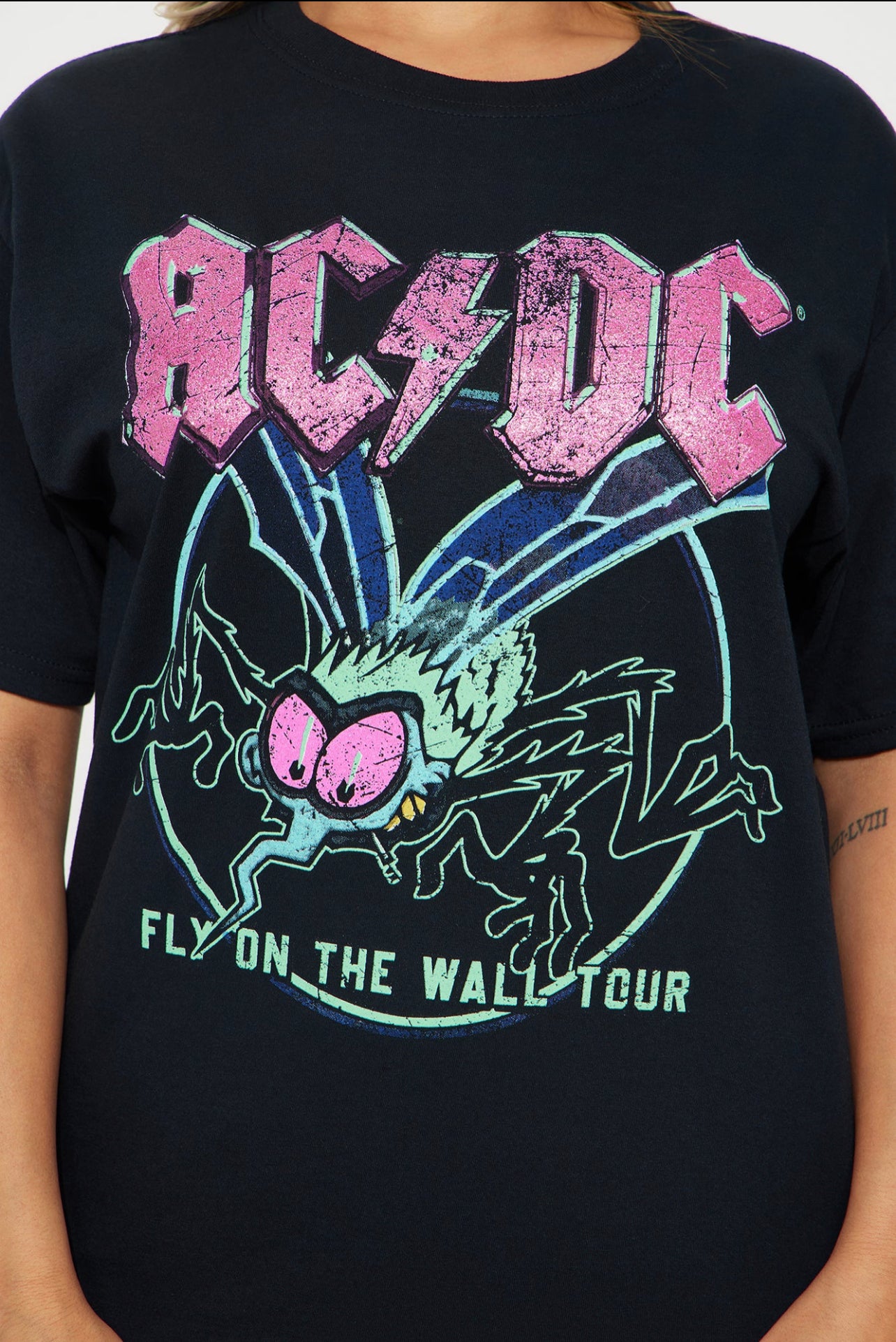 AC/DC GLITTER GRAPHIC
