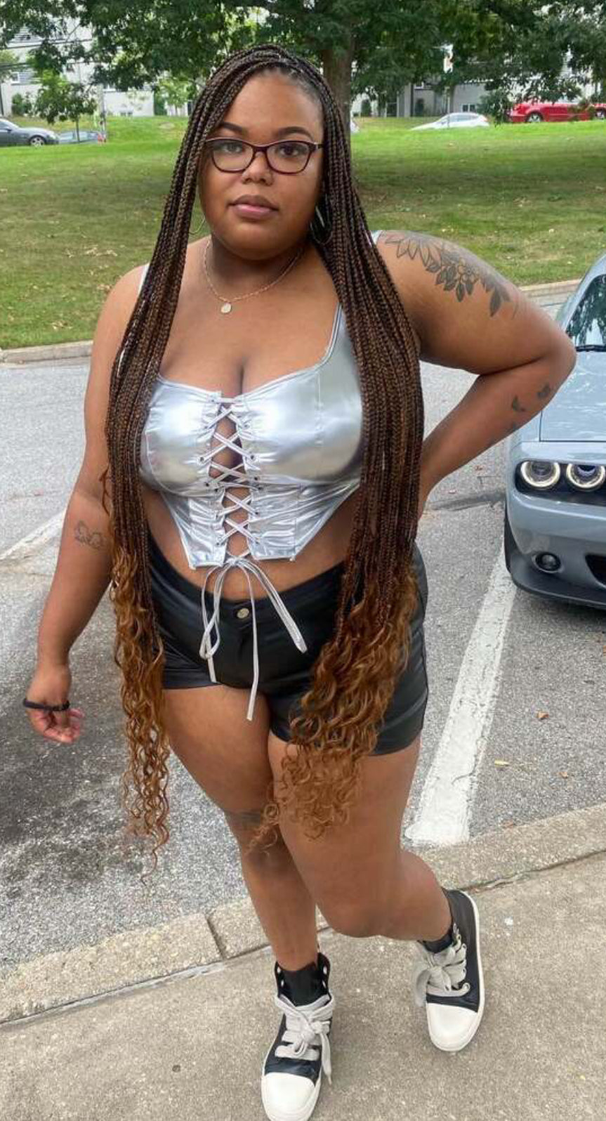 Silver metallic corset