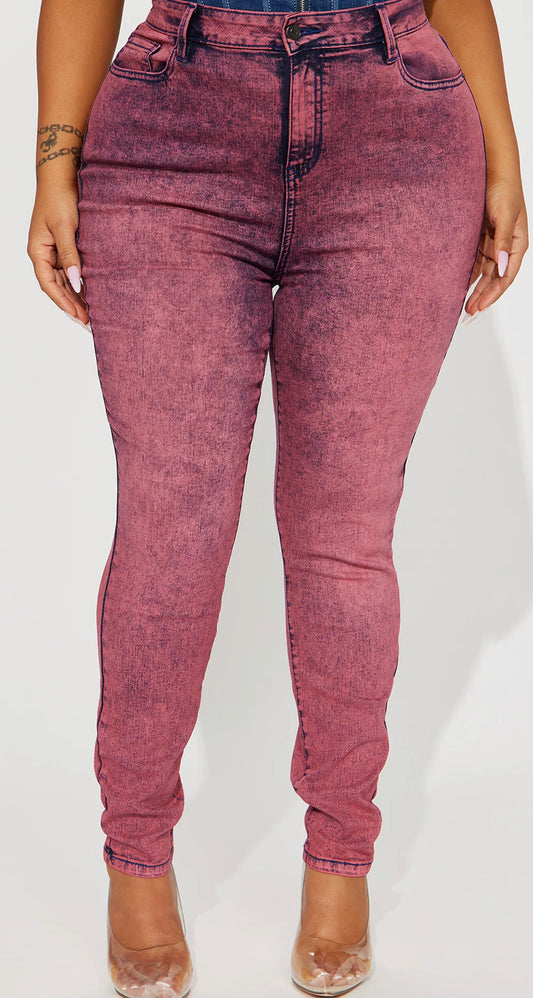 Pink wash curvy bottoms