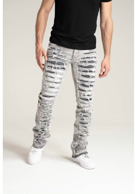 Grey stacked