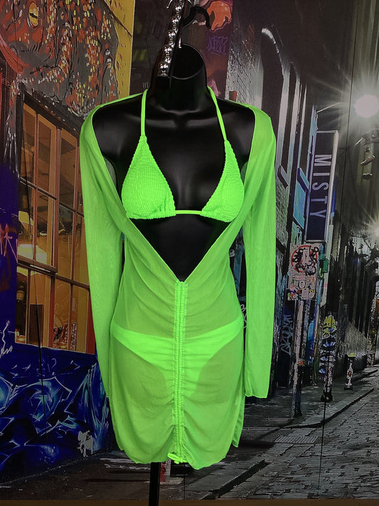Green 3 apiece Bathing Suit