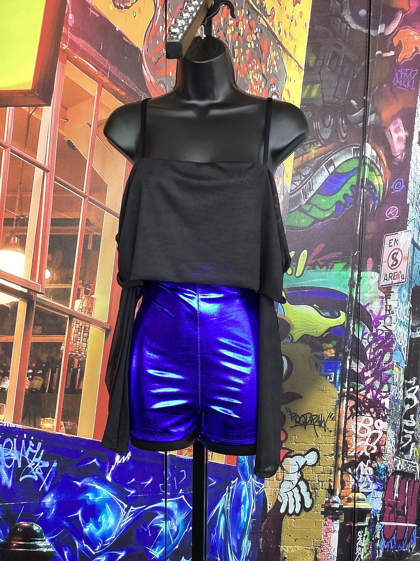 Plus Liquid Leather Shorts