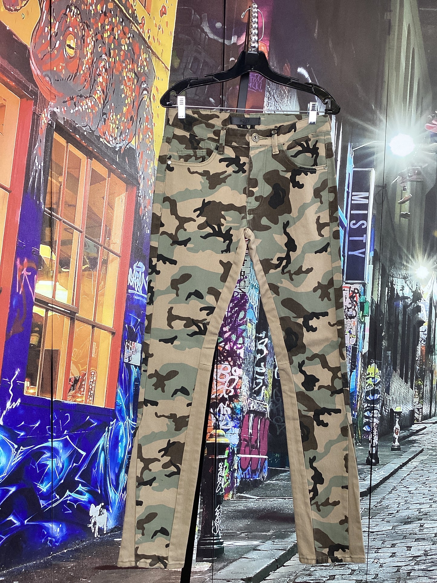 KDNK Camo Stacked Jeans