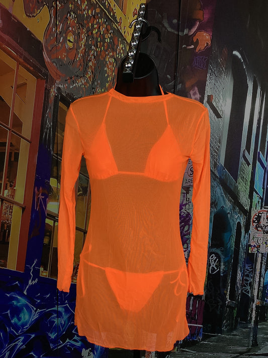 Orange 3 Piece Bathing Suit