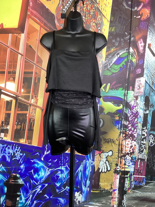 Plus Liquid Leather Shorts