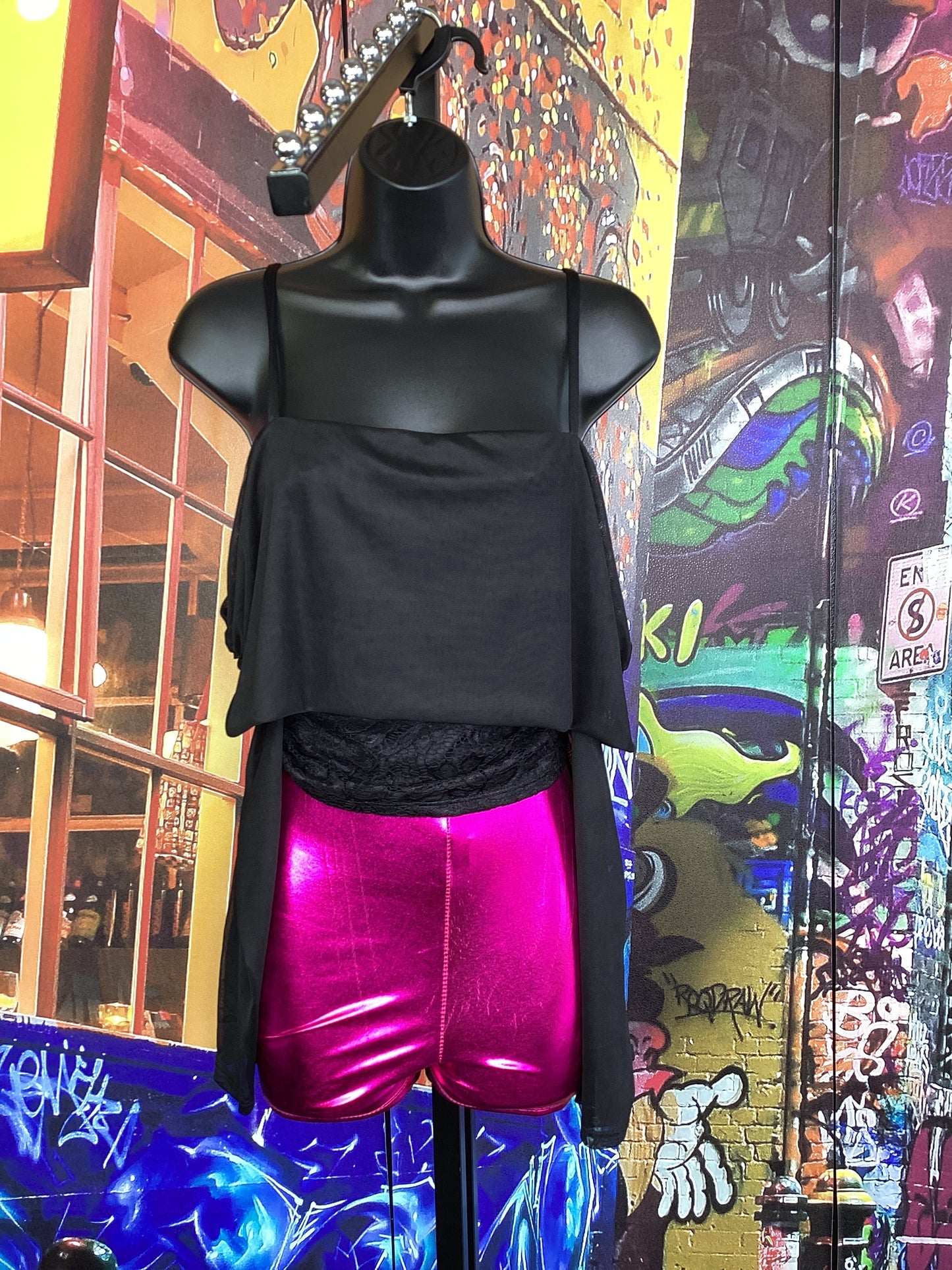 Plus Liquid Leather Shorts