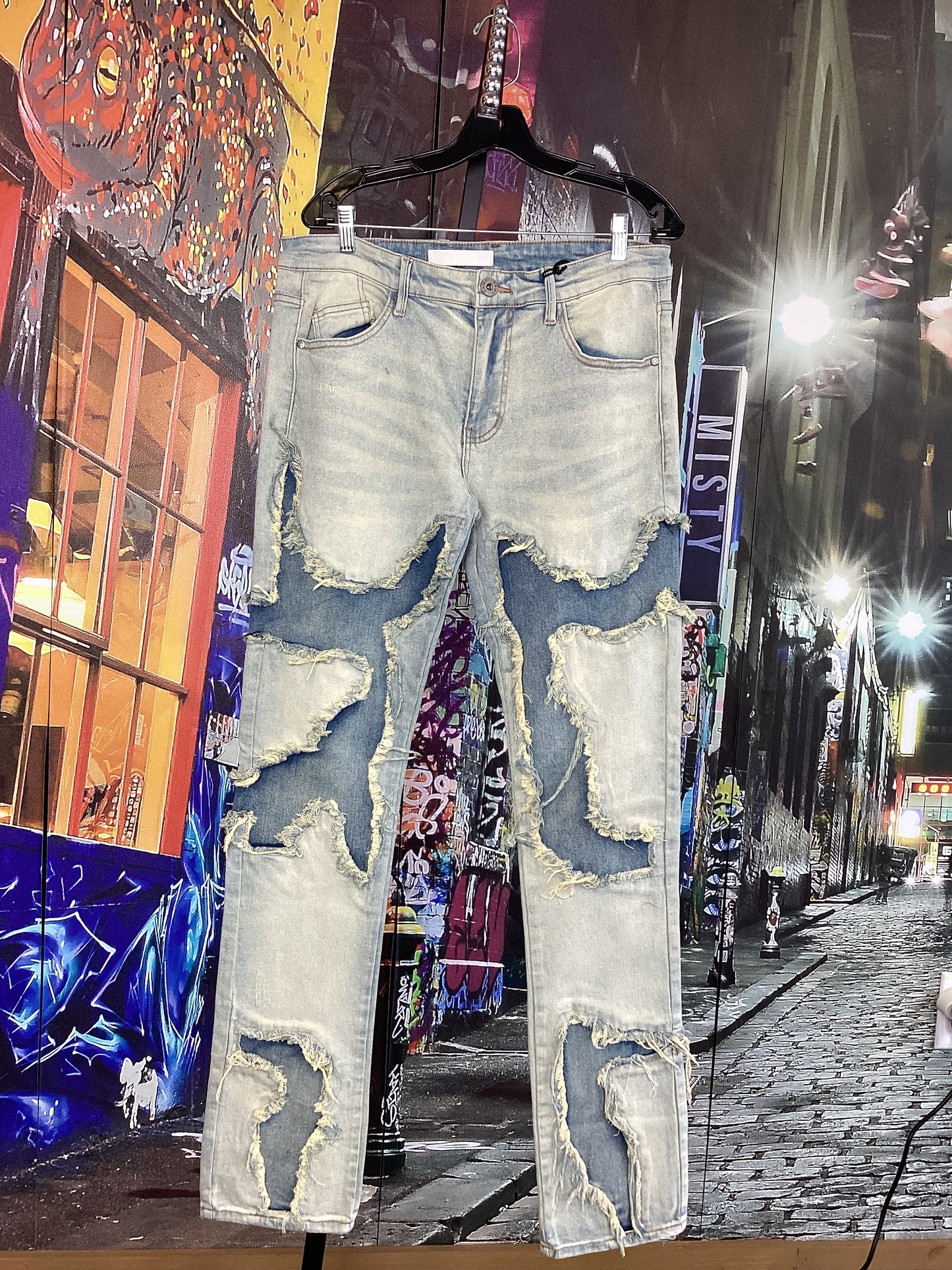 KDNK Blue Stacked Jeans