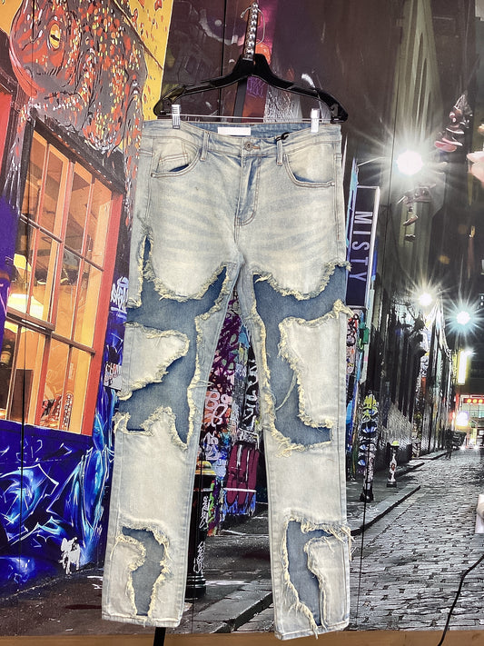 KDNK Blue Stacked Jeans