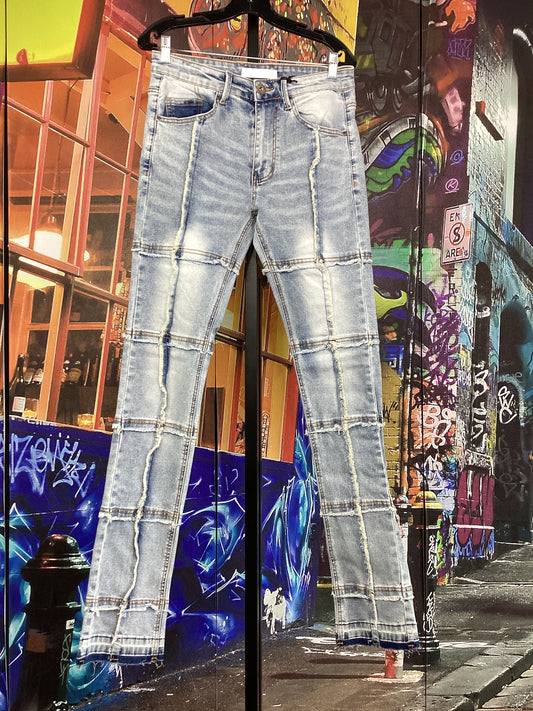 KDNK Blue Stacked Jeans